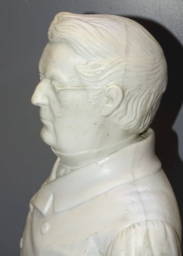 -ANCIEN BUSTE ADOLPHE THIERS en BISCUIT BLANC Signé à déchiffrer COLLECTION   D