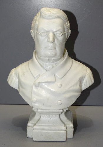 -ANCIEN BUSTE ADOLPHE THIERS en BISCUIT BLANC Signé à déchiffrer COLLECTION   D