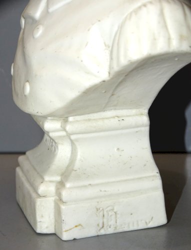 -ANCIEN BUSTE ADOLPHE THIERS en BISCUIT BLANC Signé à déchiffrer COLLECTION   D