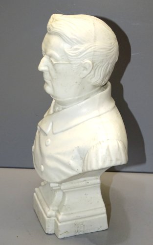 -ANCIEN BUSTE ADOLPHE THIERS en BISCUIT BLANC Signé à déchiffrer COLLECTION   D