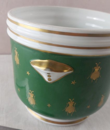 Ancien cache pot, décor aigle Napoléon, Manufacture Impériale ^