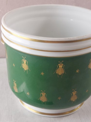 Ancien cache pot, décor aigle Napoléon, Manufacture Impériale ^