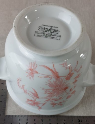 Ancien cache pot en porcelaine de Limoges, Georges Boyer