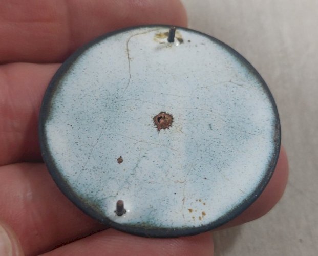 Ancien cadran de montre gousset émaillé, Soleil ^