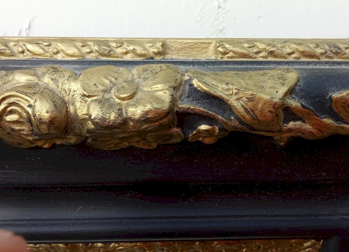 Ancien Cadre avec moulures doré/ancien encadrement Doré/old Golden Frame