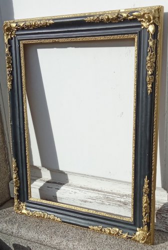 Ancien Cadre avec moulures doré/ancien encadrement Doré/old Golden Frame