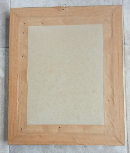 Ancien Cadre Doré Velours Reproduction Sur Tissu Satiné Mme Récamier F Gérard