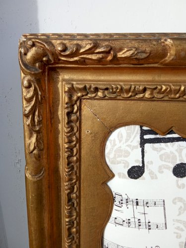 Ancien Cadre Encadrement Baroque Vénitien  Décor Partitions Pièce Unique