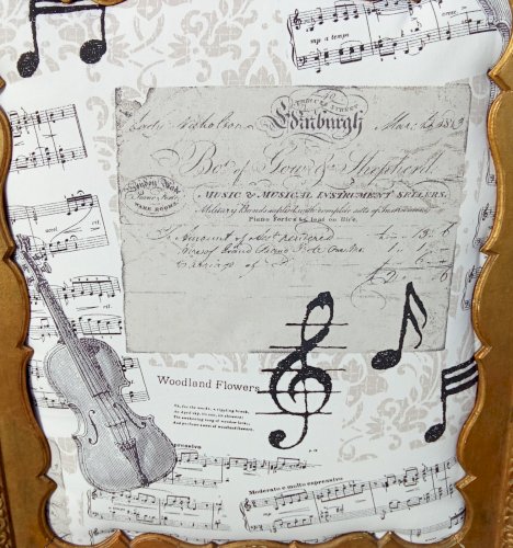 Ancien Cadre Encadrement Baroque Vénitien  Décor Partitions Pièce Unique