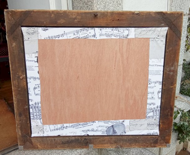 Ancien Cadre Encadrement Montparnasse  Décor Partitions Pièce Unique