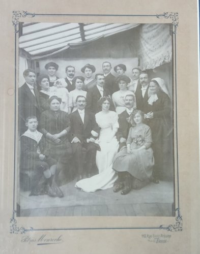 Ancien Cadre Encadrement Stuck  moulures doré Photo Mariage /old Golden Frame