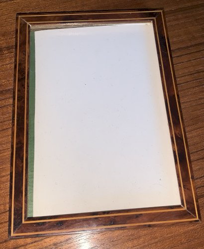 ancien cadre porte photo en marqueterie
