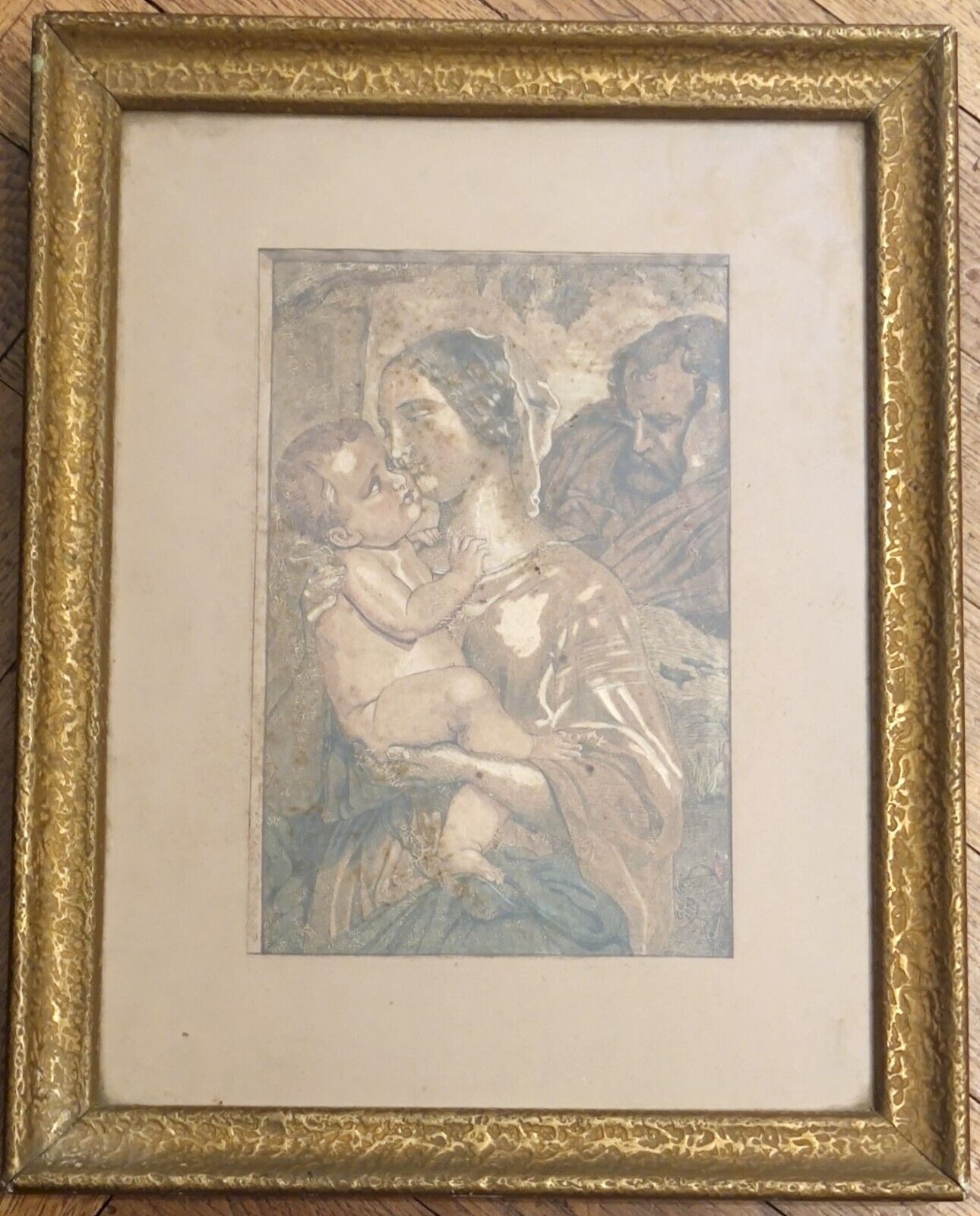 Ancienne Niche Murale Religieuse En Bois - 19ème Siècle - Hauteur 52 Cm - France