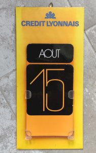 Ancien Calendrier Perpétuel Glacoïde Vintage Publicitaire Crédit Lyonnais/Pub