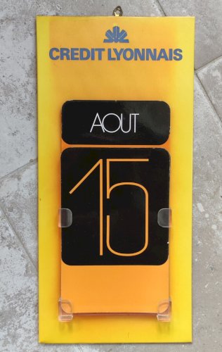 Ancien Calendrier Perpétuel Glacoïde Vintage Publicitaire Crédit Lyonnais/Pub