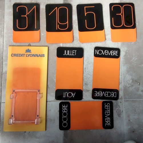 Ancien Calendrier Perpétuel Glacoïde Vintage Publicitaire Crédit Lyonnais/Pub