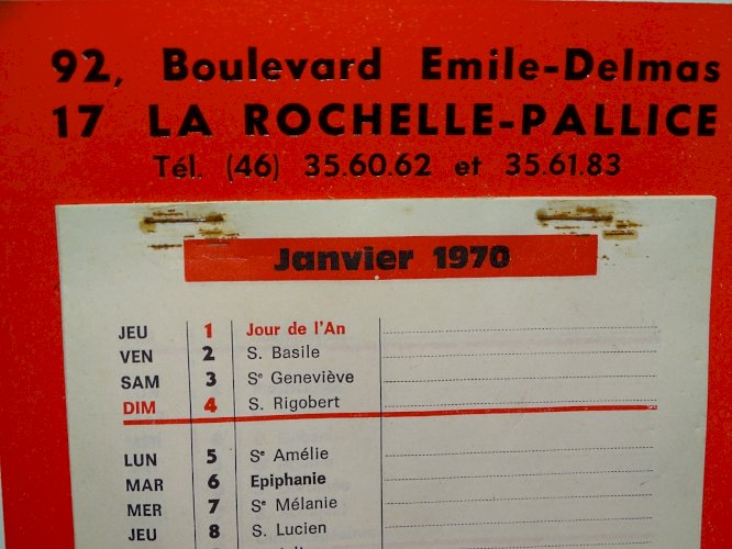 -ANCIEN CALENDRIER PUBLICITE LUBRIFIANTS COFRAN 1970 VIERGE SANS ANNOTATION