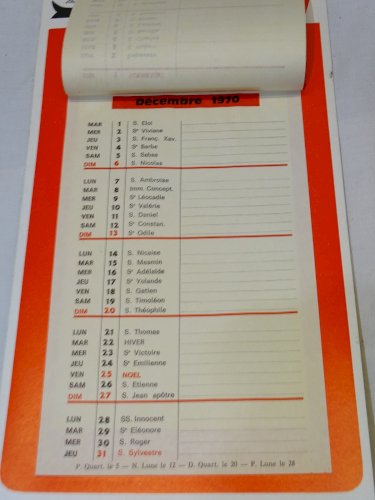 -ANCIEN CALENDRIER PUBLICITE LUBRIFIANTS COFRAN 1970 VIERGE SANS ANNOTATION