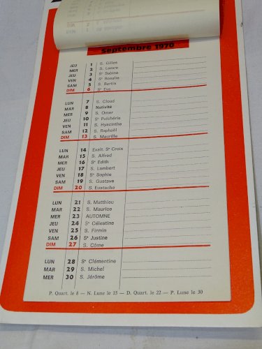 -ANCIEN CALENDRIER PUBLICITE LUBRIFIANTS COFRAN 1970 VIERGE SANS ANNOTATION