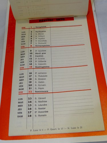 -ANCIEN CALENDRIER PUBLICITE LUBRIFIANTS COFRAN 1970 VIERGE SANS ANNOTATION