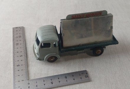 Old tinplate mirror truck, Simca Cargo, Dinky Toys