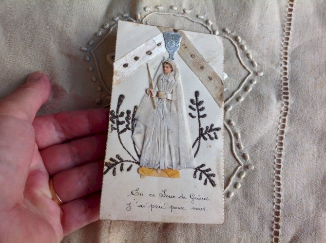 ancien canivet de communion ,19 Éme,Image Religieuse