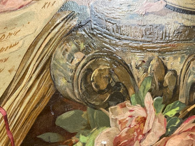 ancien carton publicitaire absynte bénédictine Chromo rehausser de peinture