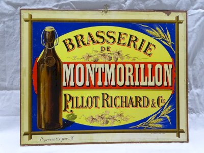 - OLD ADVERTISING CARD BRASSERIE MONTMORILLON PILLOT RICHARD & Co decoration