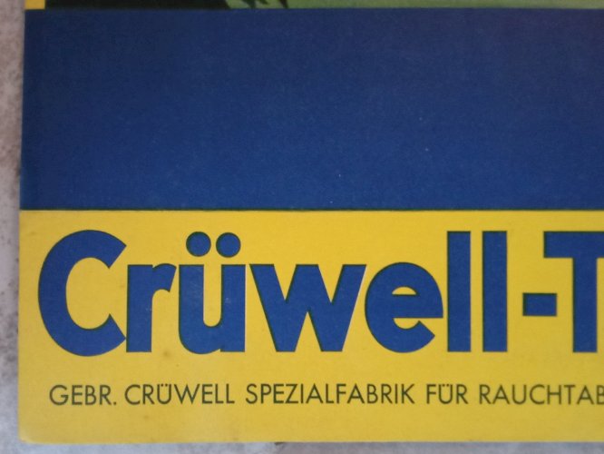 Ancien carton publicitaire Cruwell tabac Taj Mahal Inde Publicité Vintage