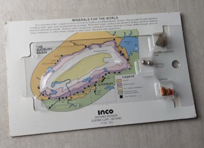 Ancien carton publicitaire, Minerals for the Worlds, Inco Ontario ^