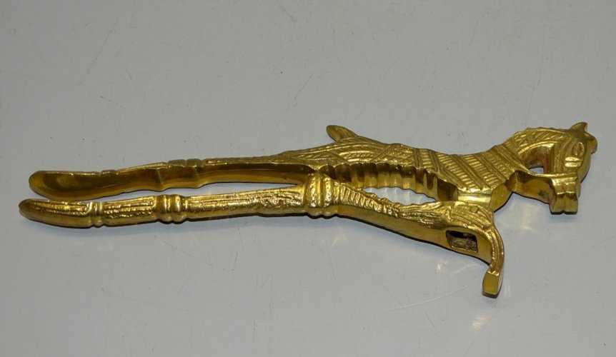 - ANCIEN CASSE NOISETTE BRONZE XXe décor CHEVAL COLLECTION VITRINE  Nutcracker D