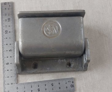 Ancien cendrier mural basculant, publicitaire, SNCF