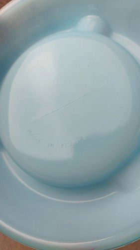 Ancien cendrier publicitaire, bière CK Perle, en opaline