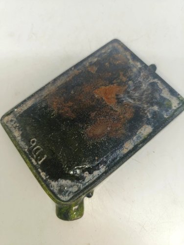 ancien cendrier vide poche à decor de scene de chasse en bon etat