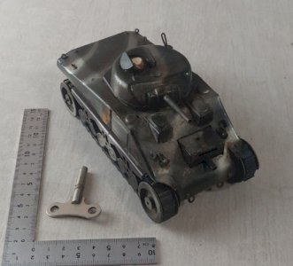 Ancien char / tank, Sherman, Polichinelle, avec clé