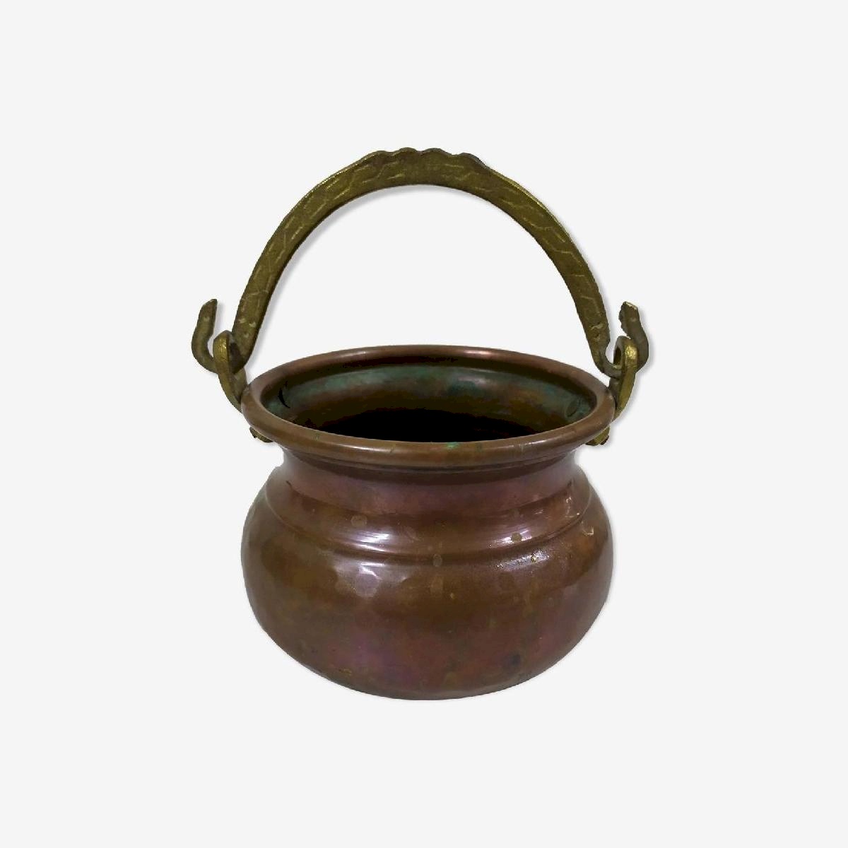 CHAUDRON ANCIEN EN cuivre avec anse / TBE EUR 60,00 - PicClick FR