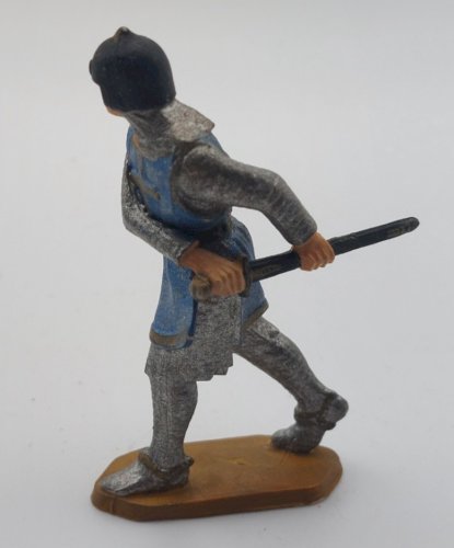 Ancien chevalier croisé à l'épée, en plastique peint, Moyen Age, Starlux ^