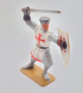 Old templar knight crusader with a painted plastic sword, Starlux