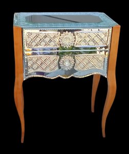Vintage Nightstand Venetian Mirror 1950s/1960s