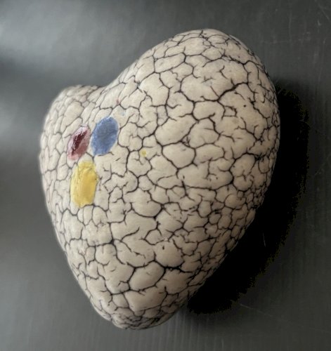 Ancien coeur Bouquetière En céramique vintage Jopeko keramik allemagne