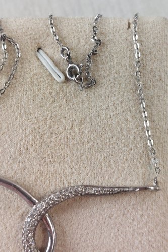 Ancien collier décor serpent, en argent massif, vintage