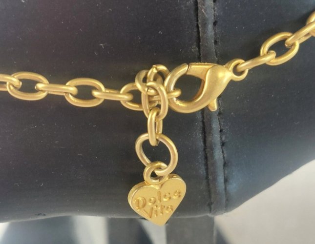 Ancien collier en métal doré, Dolce Vita