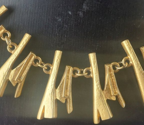 Ancien collier en métal doré, Dolce Vita