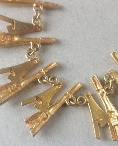 Ancien collier en métal doré, Dolce Vita