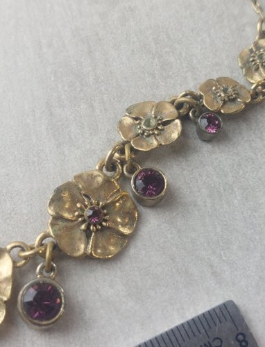 Ancien collier en métal doré, Pilgrim