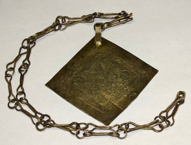 -ANCIEN COLLIER ET PENDENTIF ARGENT testé ORIGINE ORIENTALE? un poinçon    D