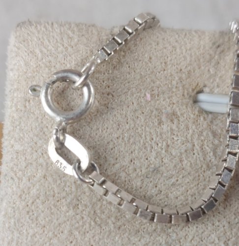 Ancien collier négligé, décor perle, en argent 835 ^