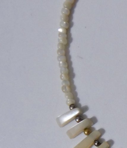 ancien collier ras de cou en nacre et perles