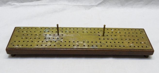 -ANCIEN COMPTEUR DE POINTS PLANCHE DE CRIBBAGE VINTAGE JEU DE CARTES     D