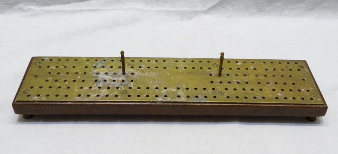 -ANCIEN COMPTEUR DE POINTS PLANCHE DE CRIBBAGE VINTAGE JEU DE CARTES     D